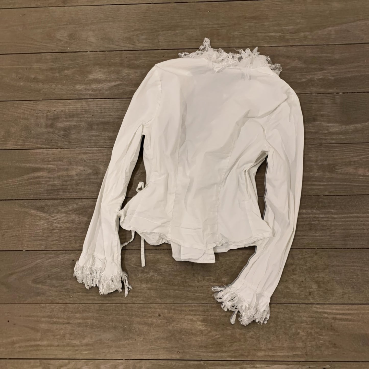 feather wrap blouse size s/m