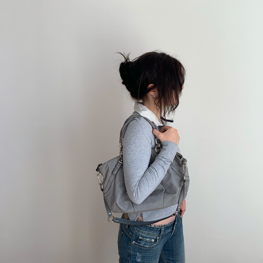 grey coach bag