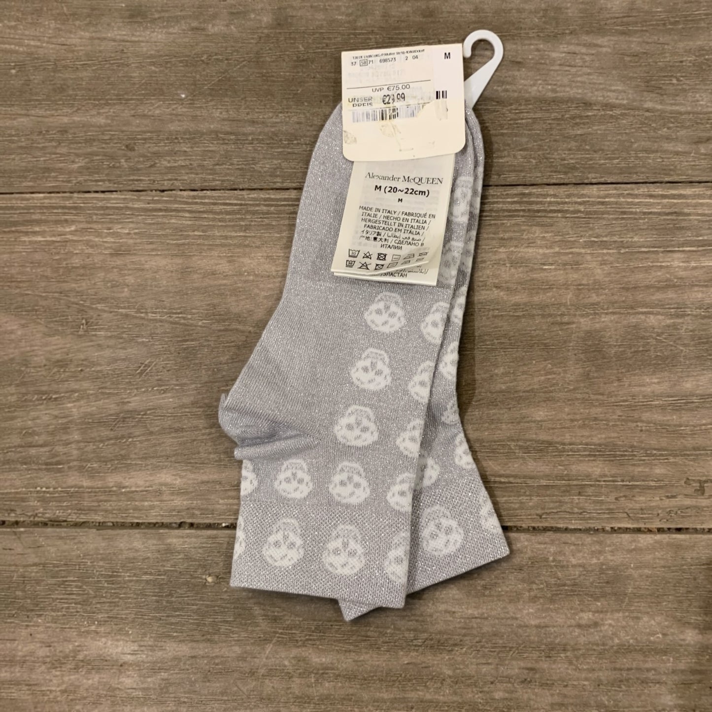 alexander mcqueen glitter socks 37