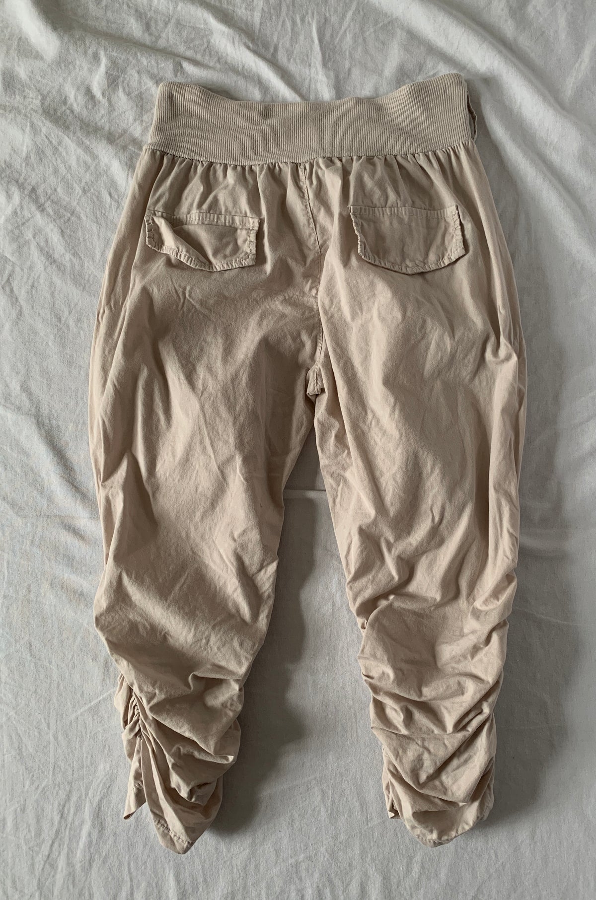 ruched calf harem trousers size xs