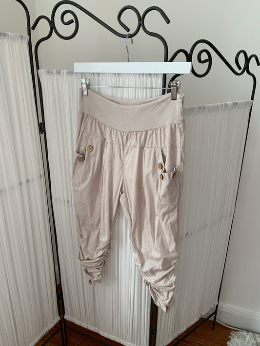 ruched calf harem trousers size xs