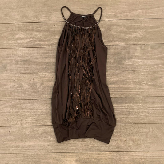 glitter chain long top / short dress size s