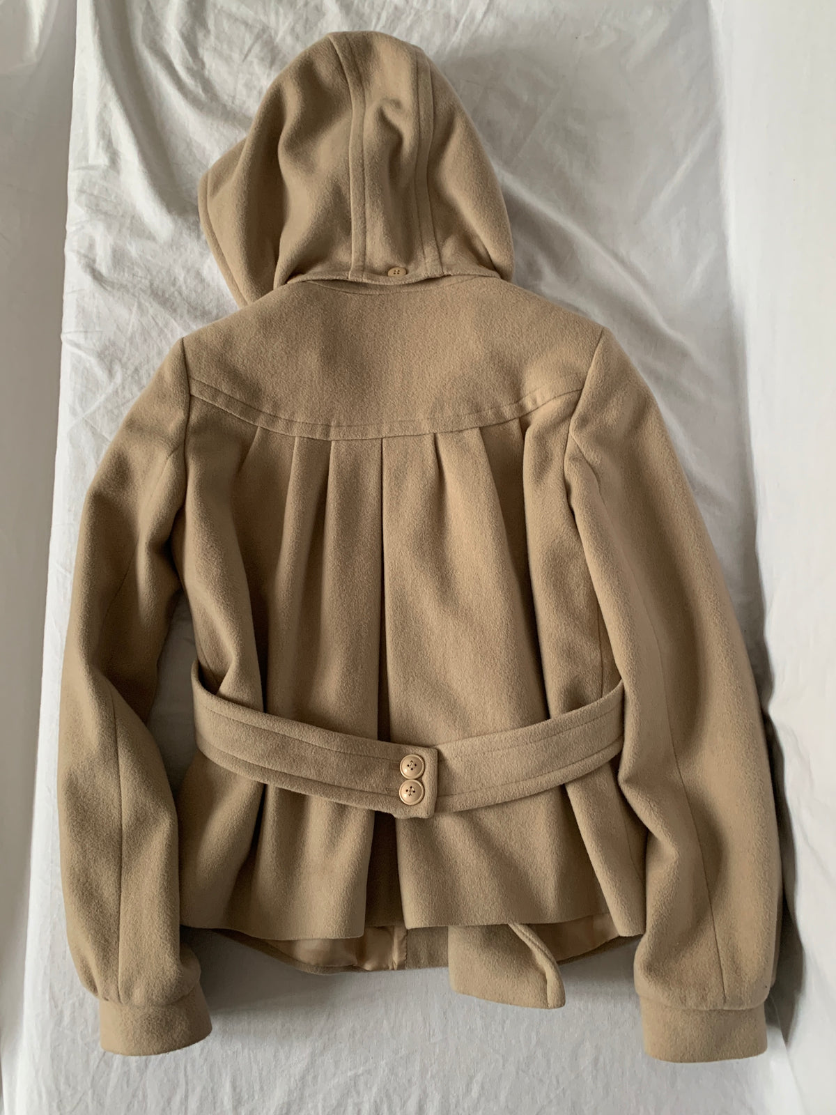 hooded twinset peacoat size s