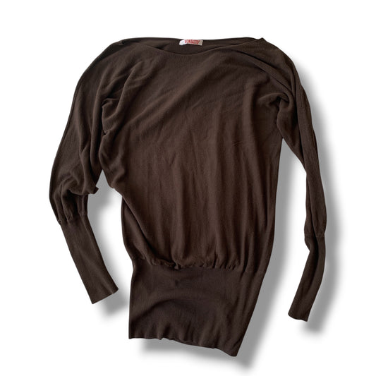 brown dress size s
