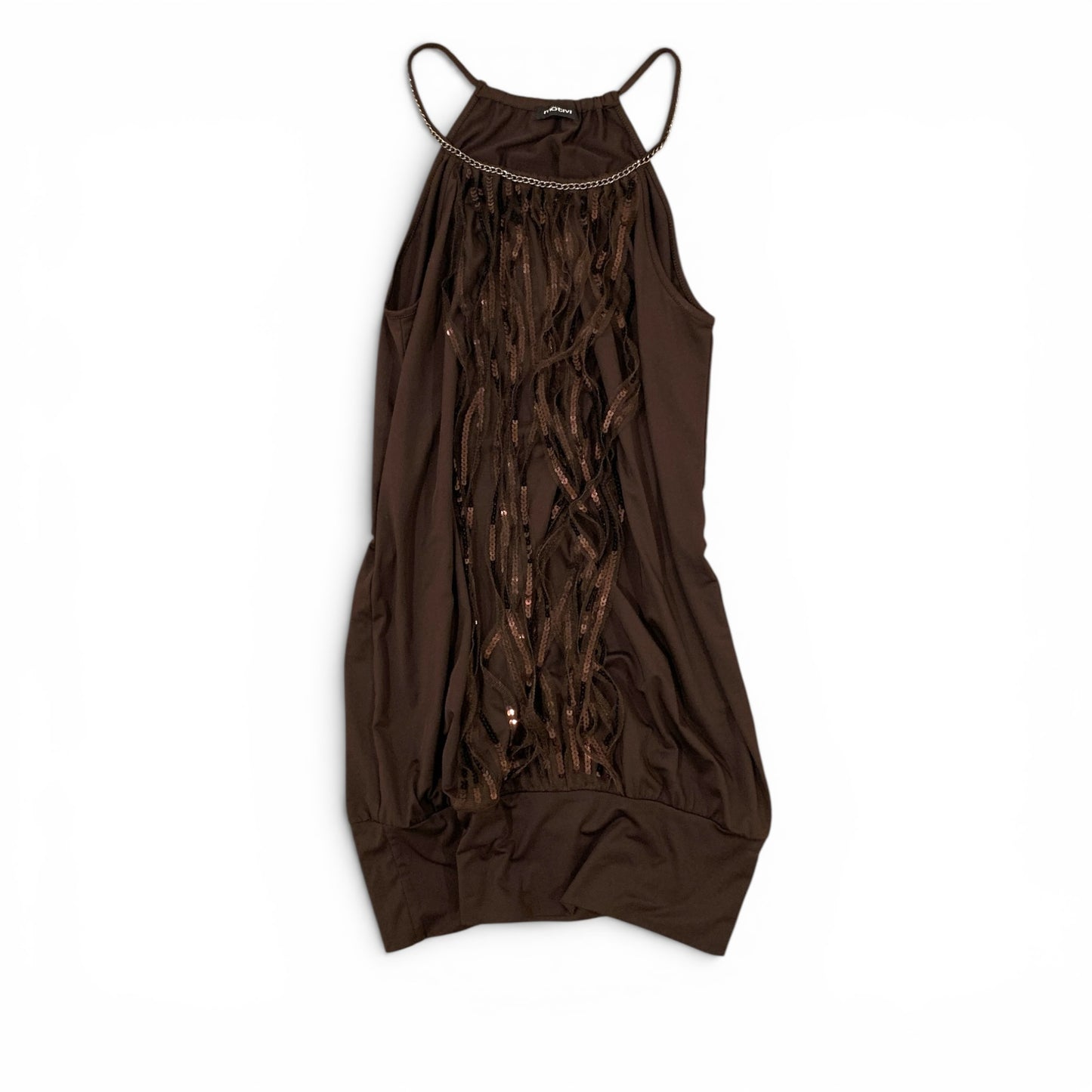 glitter chain long top / short dress size s