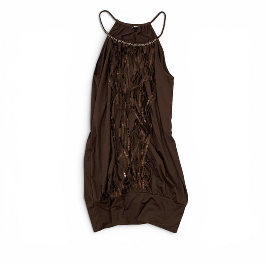 glitter chain long top / short dress size s