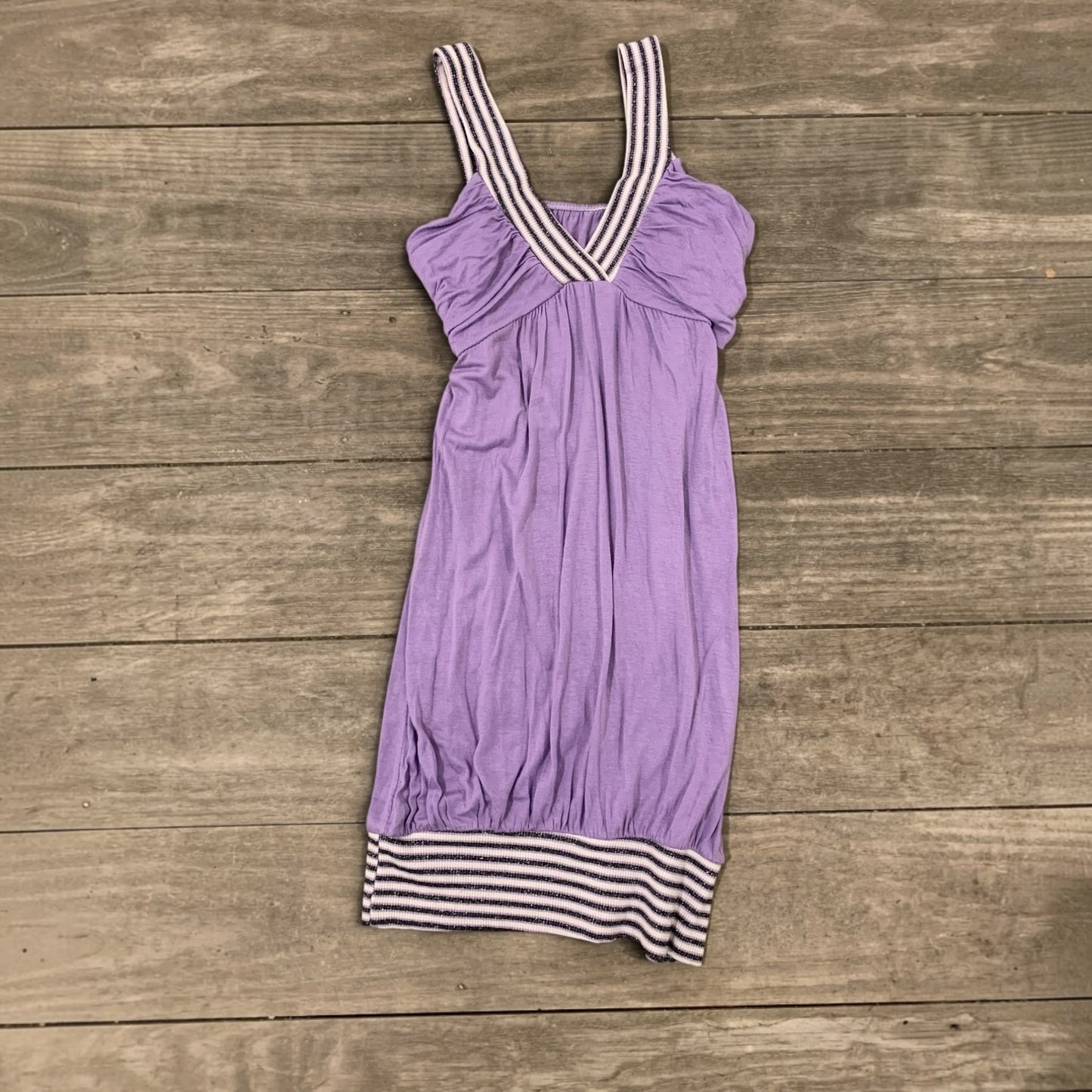 purple glitter long top / short dress size xs/s