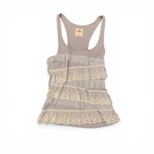 hollister lace ruffle top size m