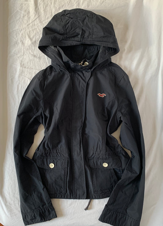 hollister rain jacket size s/m