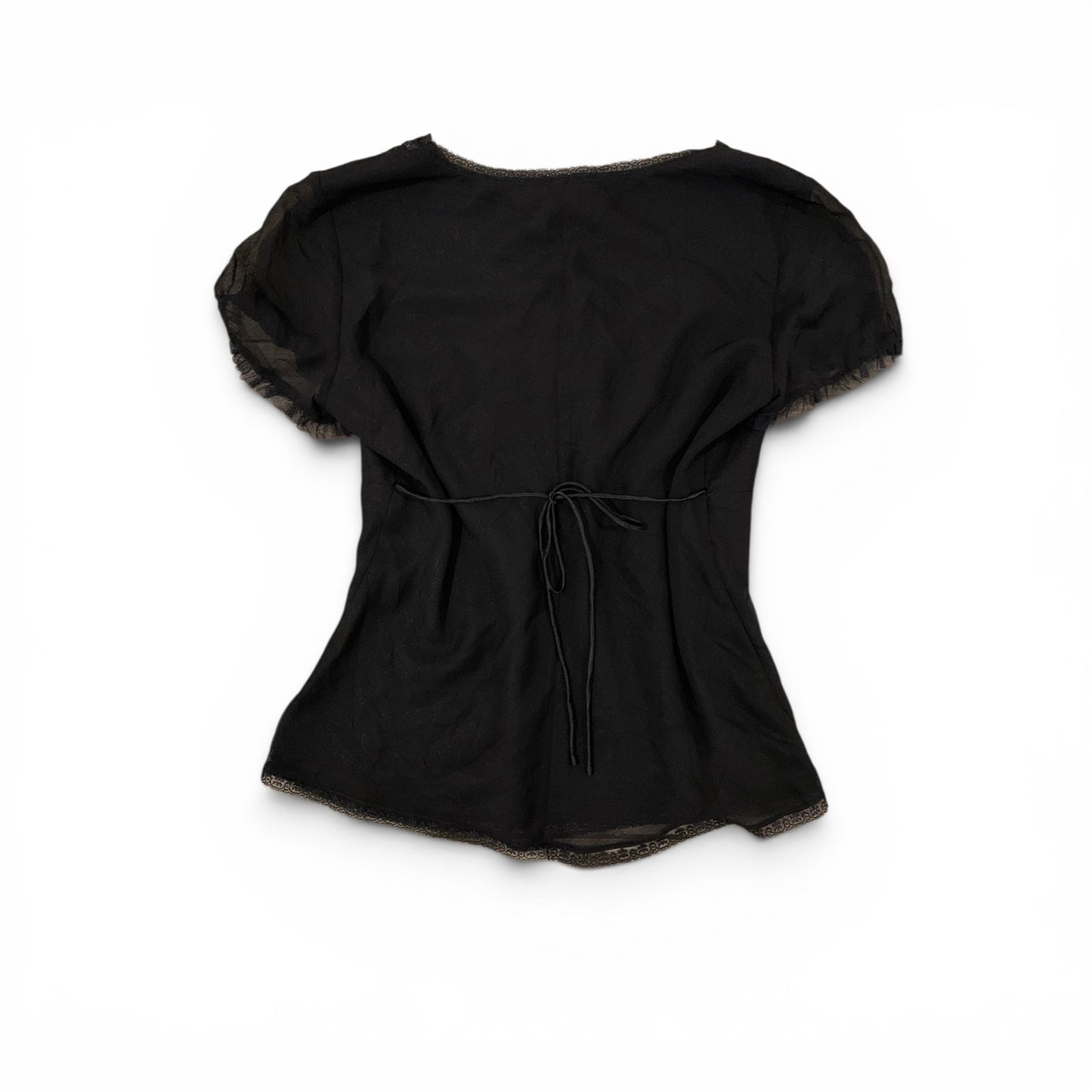 lace up blouse size l