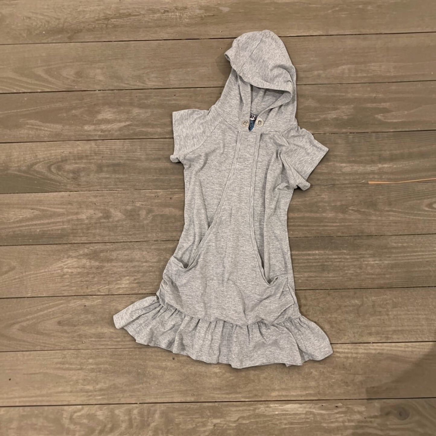 ruffled long top / short dress size s