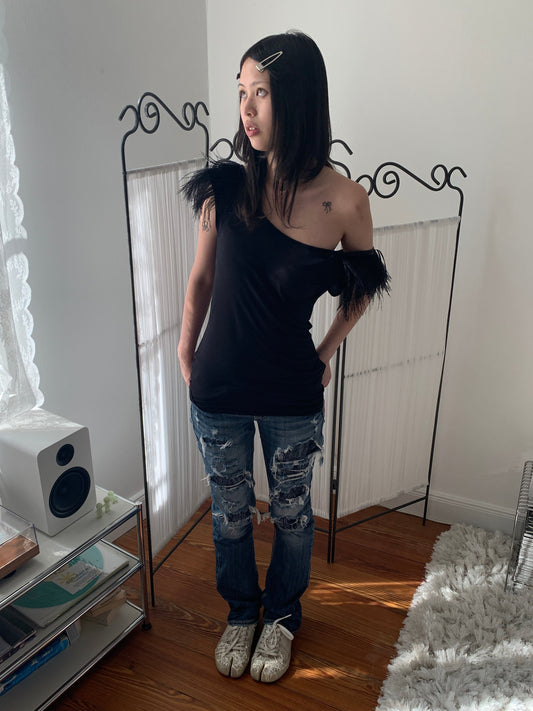 distressed low waist jeans size w25/l31