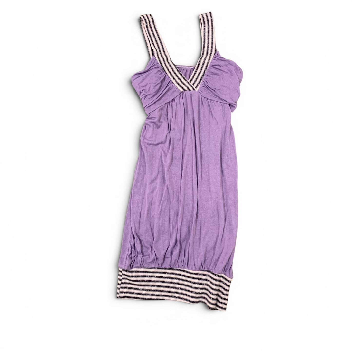 purple glitter long top / short dress size xs/s