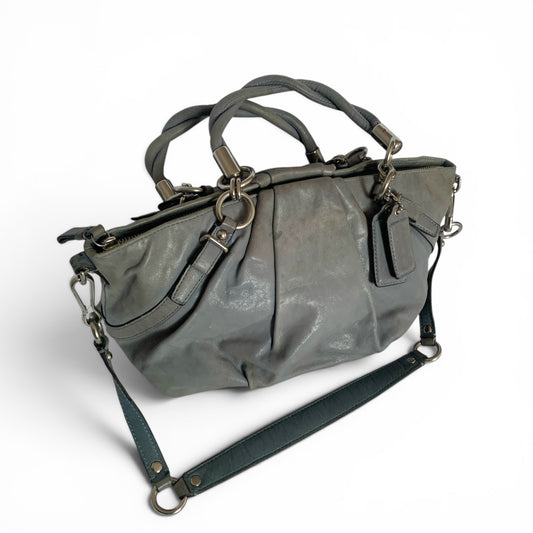 grey coach bag