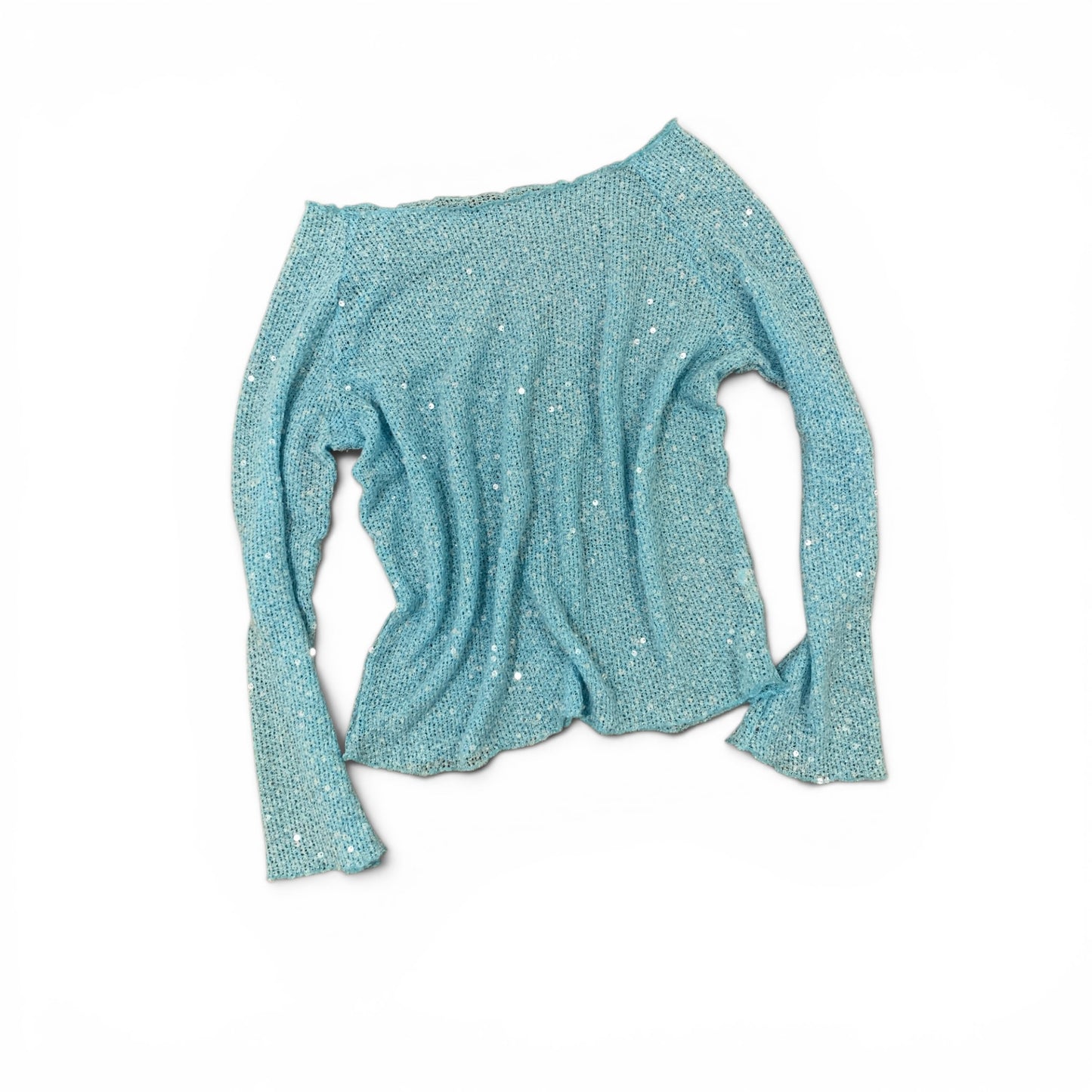 light blue glitter longsleeve size xs/s