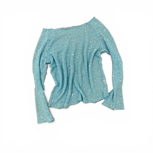 light blue glitter longsleeve size xs/s