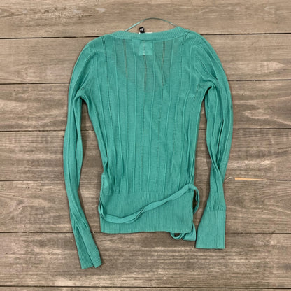 teal lace up top size xs