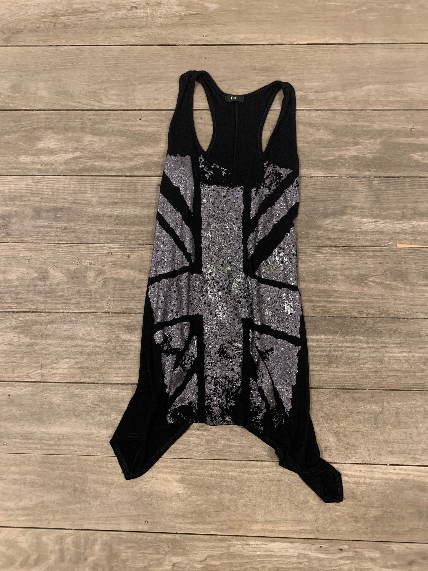 flag long top / short dress size s