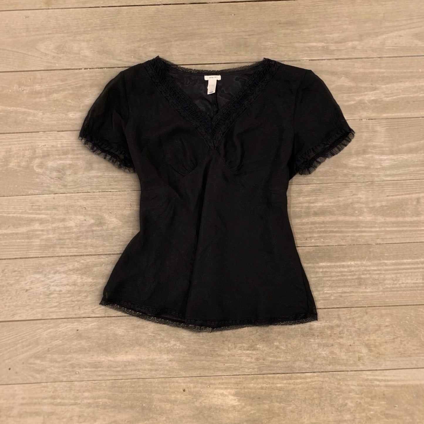 lace up blouse size l