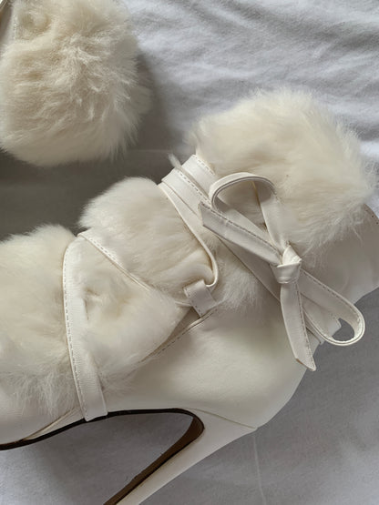 fur heels size 36/37