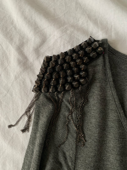 studded shoulder dress size m