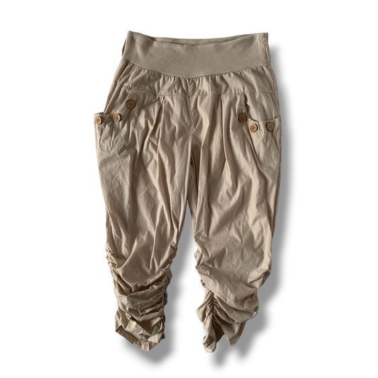 ruched calf harem trousers size xs