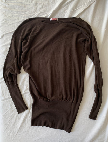 brown dress size s