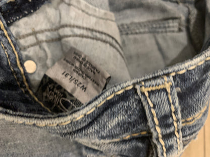 distressed low waist jeans size w25/l31