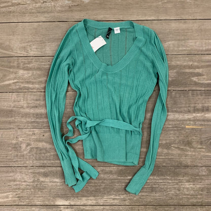 teal lace up top size xs