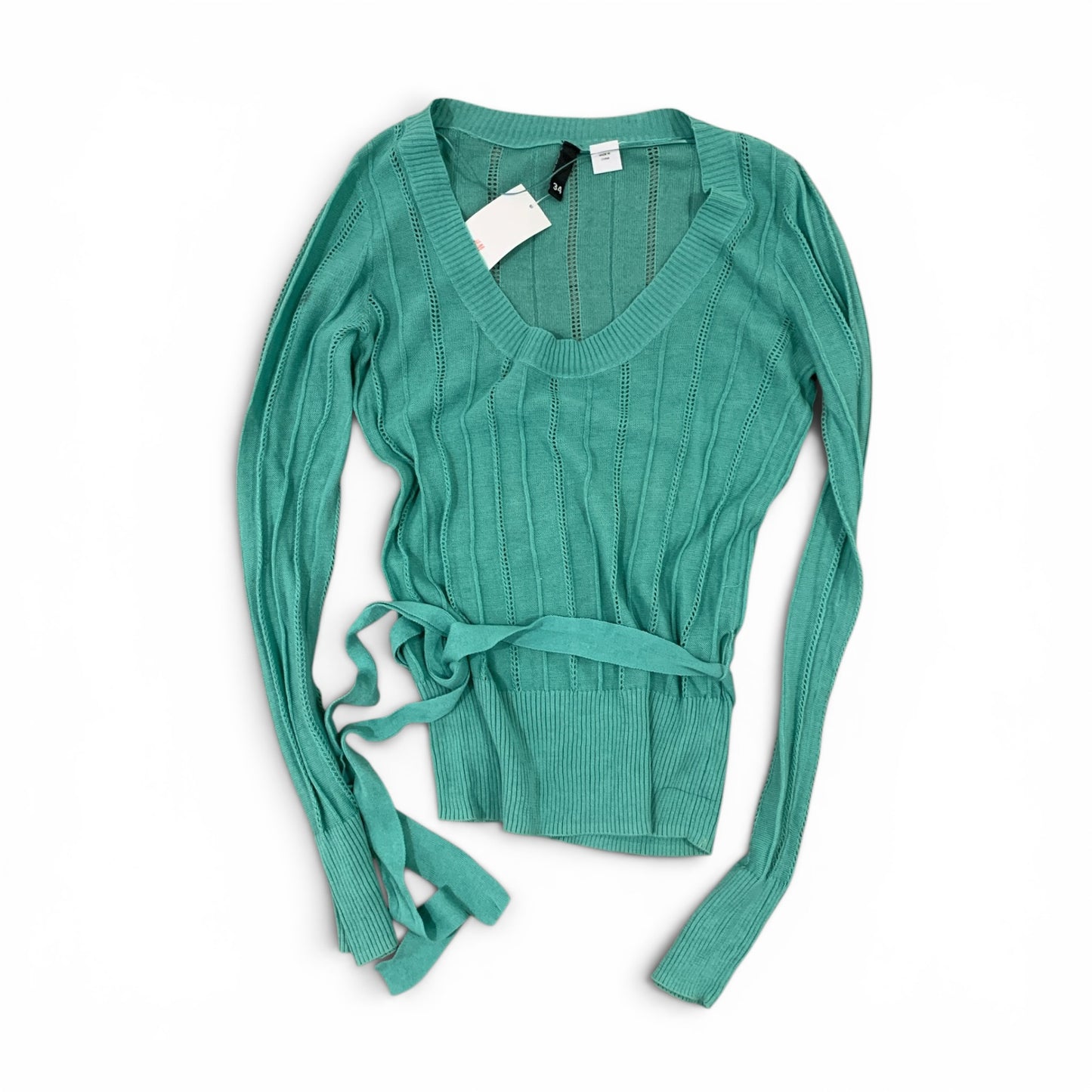 teal lace up top size xs