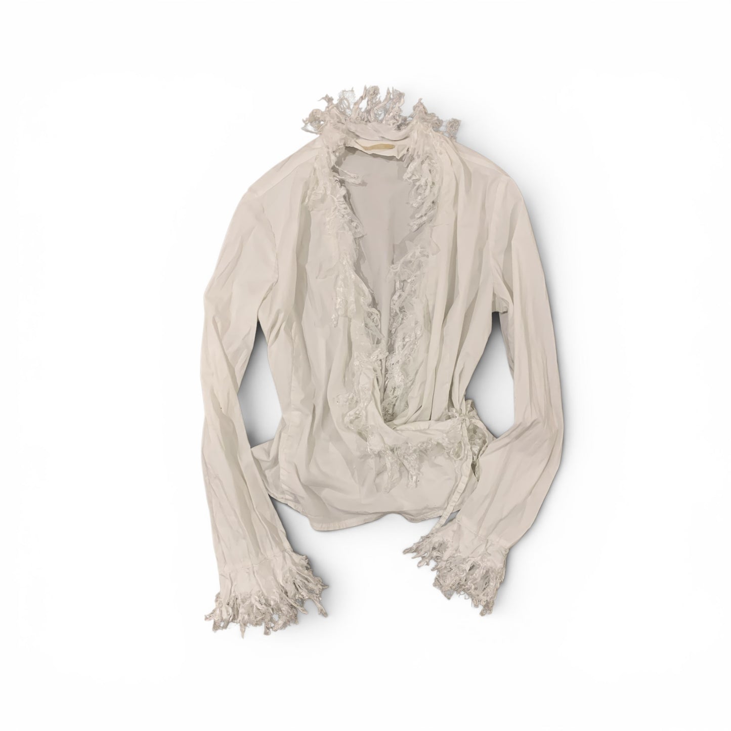 feather wrap blouse size s/m