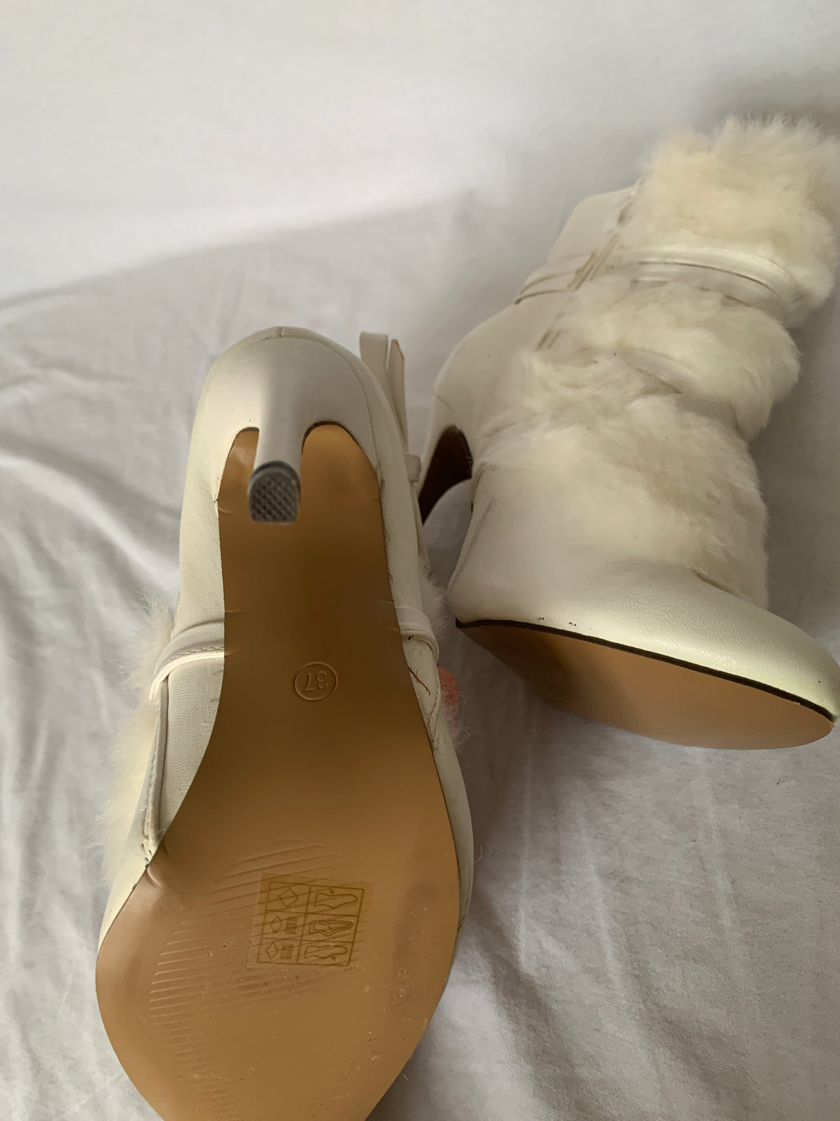 fur heels size 36/37