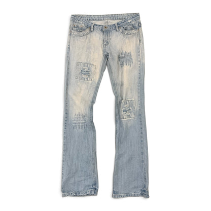 low waist distressed jeans size s/m