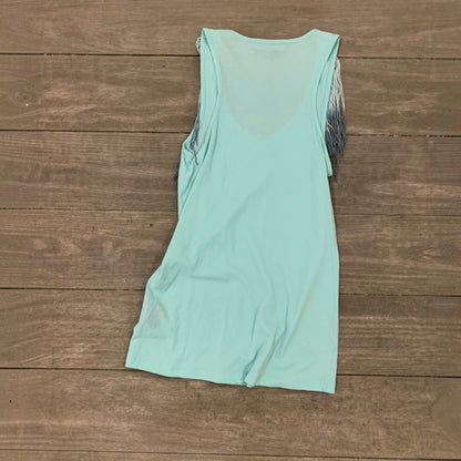 mint fringed top size s