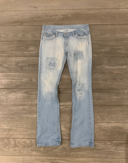low waist distressed jeans size s/m