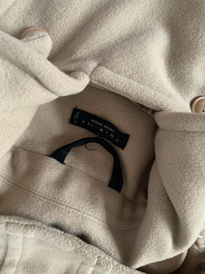 hooded twinset peacoat size s