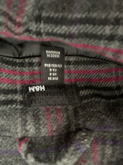 plaid trenchcoat size s