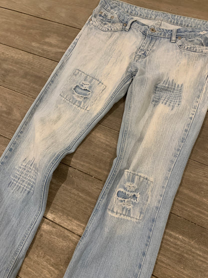 low waist distressed jeans size s/m