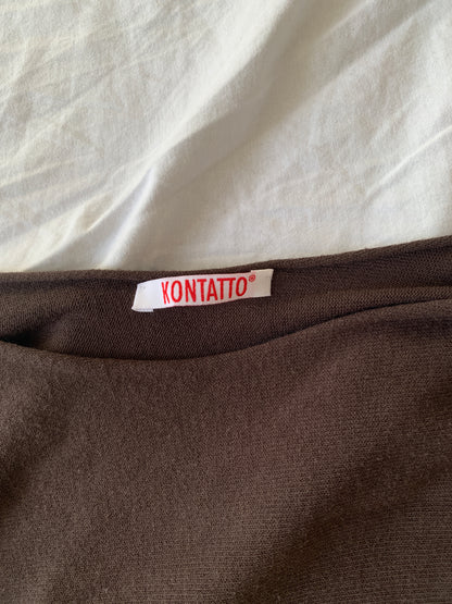 brown dress size s