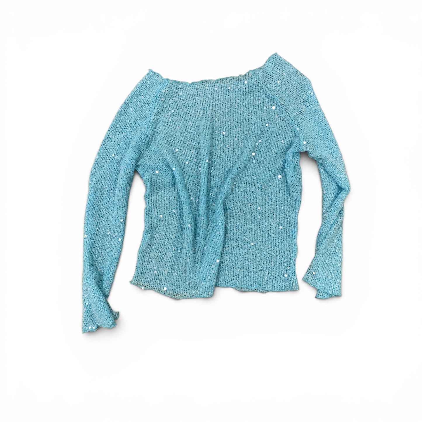 light blue glitter longsleeve size xs/s