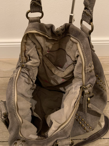 big slouchy studded bag